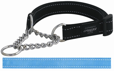 Rogz for dogs lumberjack halfslip halsband | turquoise 25mm 43-73cm