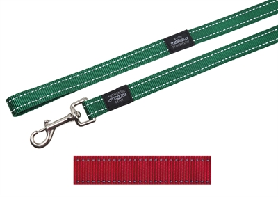 Rogz for dogs fanbelt long lijn rood | 20 mm x 1,8 mtr