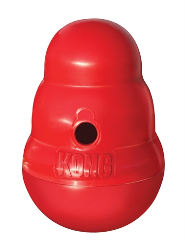 Kong snack dispenser wobbler rood | large 19x13x13 cm