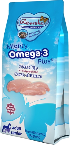 Renske mighty omega plus adult / senior kip/rijst hypoallergeen