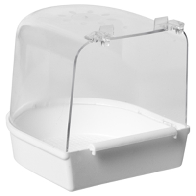 Merkloos vogelbad groot model wit | 13x13x12 cm