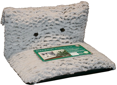 Hangmat de luxe wit/bruin met sierknopen