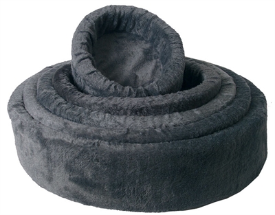 Merkloos teddy hondenmand grijs | nr 3 60 cm