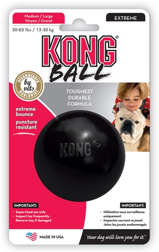 Kong extreme rubber bal | medium 7,5x7,5x7,5 cm zwart