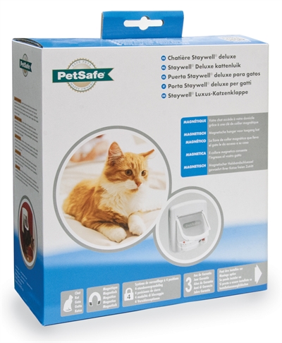 Petsafe kattenluik magnetisch slot wit | tot 7 kg