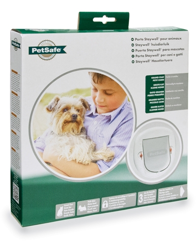 Petsafe kattenluikje grote kat / kleine hond 4 standen wit