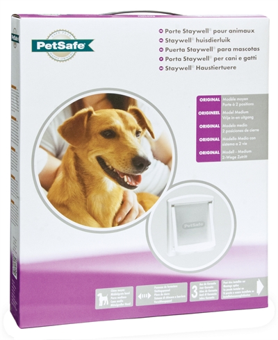 Petsafe hondenluik medium | wit / transparant 740