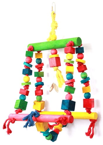 Happy pet double swing papegaai speelgoed | 25x44 cm