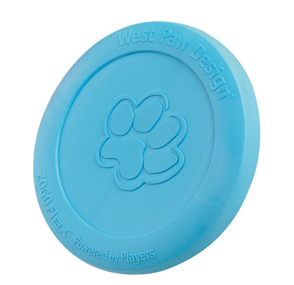 West paw hondenfrisbee zogoflex zisc aqua blauw 21,6 cm – large