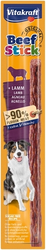 VITAKRAFT Beefstick Hond Lams tussendoortje 94% vlees, 30% eiwit - 12 g