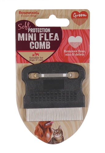 ROSEWOOD Vlooienkam Mini Fijne tanden voor alle haartypen | Comfortabele grip - 6 cm