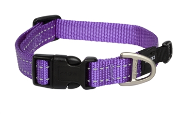 ROGZ FOR DOGS Halsband Snake Reflecterend nylon 16 mm - Paars - 26-40 cm / 12-22 kg