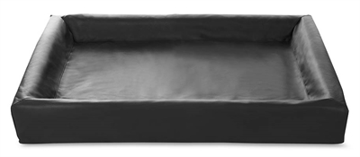 BIA Hondenmand Bia-6 Polyether kern voor gewichtsverdeling, opstaande rand, kunstleer - Zwart - 100x80x15 cm