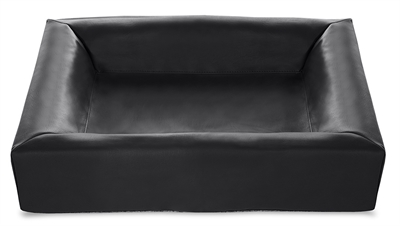 BIA Hondenmand Bia-3 Polyether kern voor juiste gewichtsverdeling, Opstaande rand, Kunstleer - Zwart - 70x60x15 cm