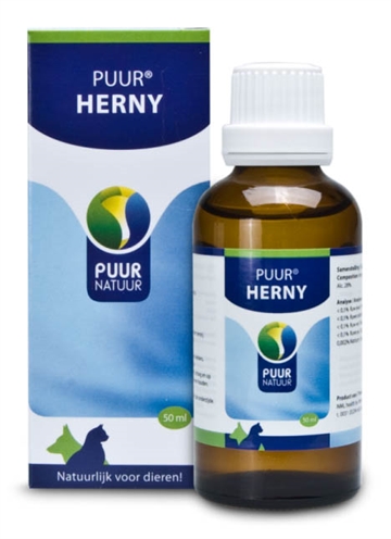 PUUR NATUUR Aanvullende diervoeding PUUR HERNY Ondersteunt zenuwstelsel en tussenwervelschijven, soepelere rug – 50 ml