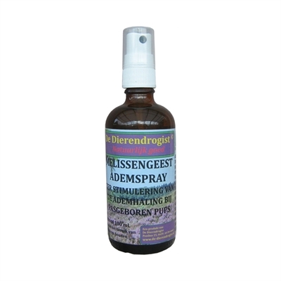 DIERENDROGIST Ademspray Melissengeest PUP Stimuleert ademhaling pasgeboren pups | Directe verneveling bij geboorte - 100 ml