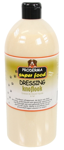 PRODERMA Vloeibaar schapenvet dressing Knoflook Verbetert vacht & huid - Ondersteunt spijsvertering en weerstand - Naturel - 1 L