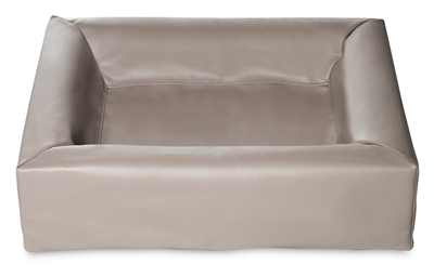 BIA Hondenmand Bia-3 Polyether kern voor gewrichten, opstaande rand, kunstleer hoes - Taupe - 70x60x15 cm