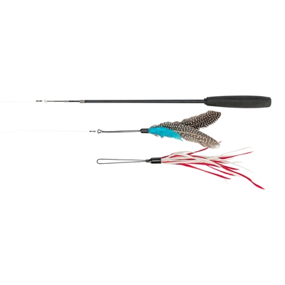 TRIXIE Kattenhengel Telescoop Lichtgewicht telescopisch met 2 speeltjes - Assorti - 40–98 cm