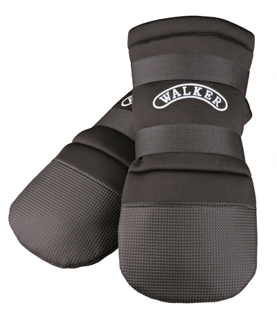 TRIXIE Beschermschoenen WALKER CARE Beschermt tegen vuil, verstelbaar klittenband, duurzame vinylzool - Zwart - L (18x9 cm, 2 stuks)