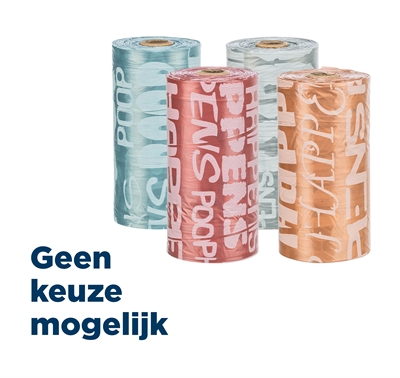 TRIXIE Poepzakjes Medium - Past in elke dispenser, verschillende kleuren - Assorti - 8x20 stuks