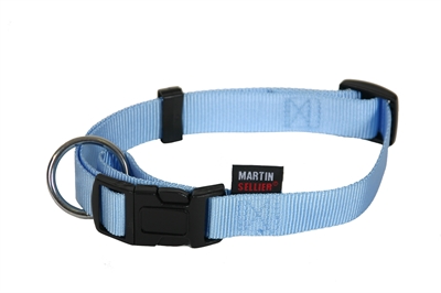 MARTIN Halsband Basic Nylon Comfortabel met Snelsluiting en Trekvermindering - Blauw - S (30-45 cm)
