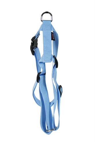 MARTIN Hondentuig Basic Nylon Stevig & Verstelbaar met kliksysteem - Blauw - 35-50x1,6 cm