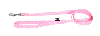 MARTIN Hondenriem Basic Nylon Stevig met musketonhaak - Roze - 1x120 cm (XS)