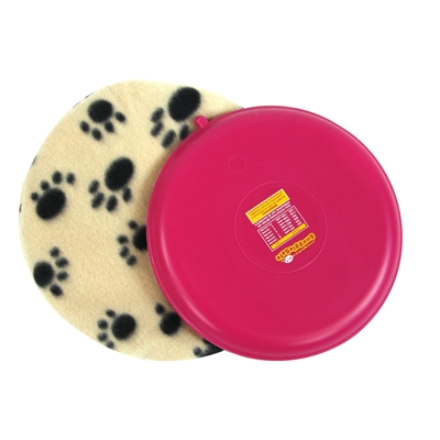 SNUGGLESAFE Warmteschijf Hond/Kat 10u warmte – Magnetronopwarmbaar | Kras- & bijtbestendig - Met polyesterhoes - Ø 21 cm