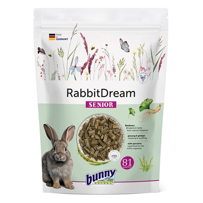 BUNNY NATURE Compleet voer voor dwergkonijnen Konijnendroom Senior 3-vezelmix, hoog ruwvezel - 1