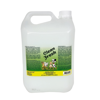 WAGGLY Dierenverblijfreiniger CLEAN FRESH Met natuurlijke eucalyptusolie, neutraliseert urinelucht, houdt insecten op afstand - 5 L