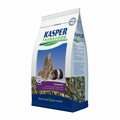KASPER FAUNAFOOD Caviamuesli Hobbyline Vitamine- en mineralenmix, smakelijke muesli - Naturel - 2,5 kg