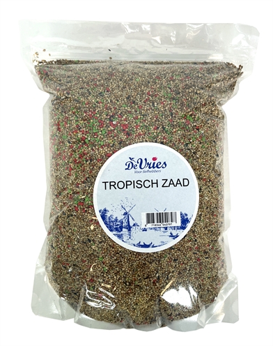 DE VRIES Tropisch Zaad Volledige voeding met gezonde granen & fruitkorrels - Mix - 2,5 kg