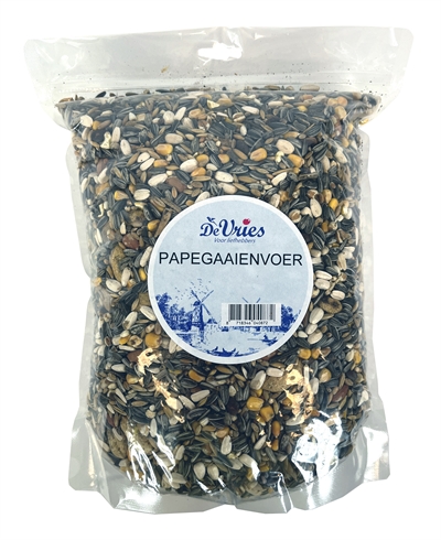 DE VRIES Papegaaienvoeding Papegaaienvoer Uitgebalanceerd & compleet, rijk aan granen en zaden - 1,8 kg