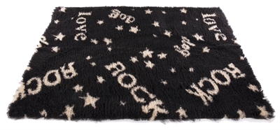MARTIN Vetbed ROCK Gerecycled isolerend & absorberend - Zwart/Beige - 75x50 cm