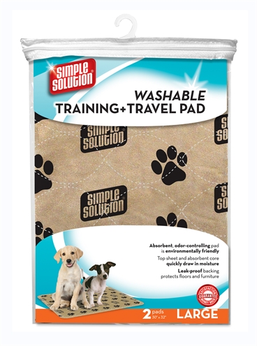 SIMPLE SOLUTION Wasbare Puppy Training Pads 10x absorberend, herbruikbaar, 300 wasbeurten getest - Neutraal - 2 st 76x81 cm