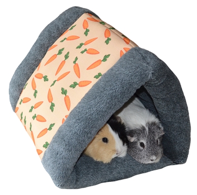 ROSEWOOD Knaagdier tunnel Snuggle N Sleep Speel- & slaapplek, zachte voering, duurzaam polyester - worteltjesprint - 37x31x25 cm