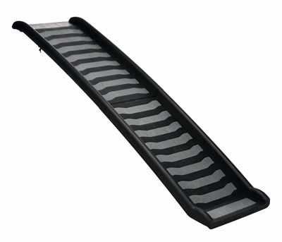 TRIXIE Hondenloopplank Inklapbaar - Slipvast loopvlak & anti-slip voetjes - Zwart/Grijs - 39x160 cm