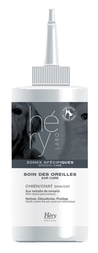 HERY Oorverzorging Hond/Kat Oorgel Rozemarijnextract - Zachte reiniging & geurverwijdering - 100 ml