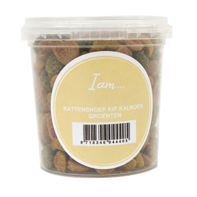 I AM Kattensnoepjes Kip/Kalkoen/Groenten - Vitaminen & mineralen, essentiële vetzuren, krokant - 70 g