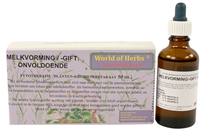WORLD OF HERBS Fytotherapie Onvoldoende Melkvorming/-gift Ondersteunt melkvorming en -afgifte - Makkelijk toe te dienen - 50 ml