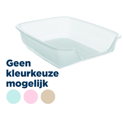 TRIXIE Kattenbak Junior Nuno voor kittens lage instap duurzaam kunststof - assorti - 36x28x9 cm
