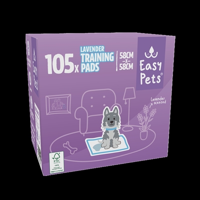 EASYPETS Puppy Training Pads 4-laags superabsorberend, FSC-gecertificeerd - Lavender - 58x58 cm 105 st