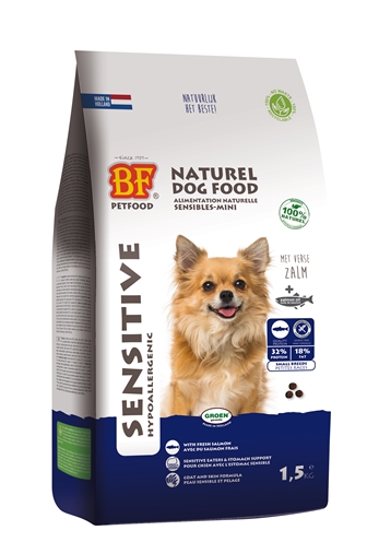 BF PETFOOD Hondenvoer SENSITIVE SMALL BREED - Hypoallergeen (enkel zalm) - Voor kleine kieskeurige rassen - Zalm -