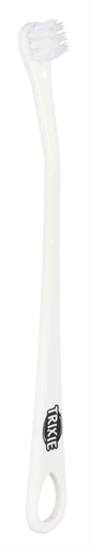 TRIXIE Tandenborstelset Katten en Kleine Honden Kleine ronde kop, schuine stand, voorkomt tandplak - Wit - 15 cm / 4 st