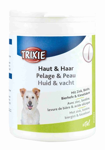 TRIXIE Huid en Vacht Tabletten Hond Ondersteunt herstel en kalmering van huid & vacht, zink en biotine - 220 g
