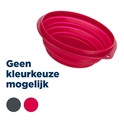 TRIXIE Voer-/drinkbak Reis Siliconen Opvouwbaar Robuust Vaatwasserbestendig - Assorti - 500 ml / 14 cm