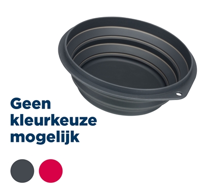 TRIXIE Voer- & drinkbak Reis Siliconen Opvouwbaar, robuust en vaatwasserbestendig - Assorti - 1 L / 18 cm