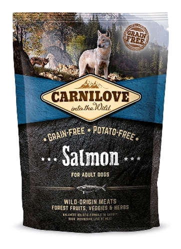 CARNILOVE Hondenvoer Salmon Adult Graanvrij, Hoog vleesgehalte, Makkelijk verteerbaar - 1,5 kg