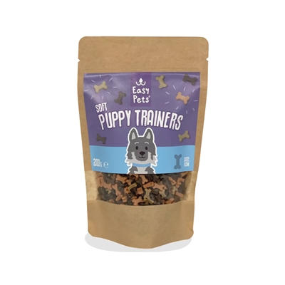 EASYPETS Puppy Trainers beloningssnoepjes klein formaat, kip-lam-zalm, met calcium - 200 g
